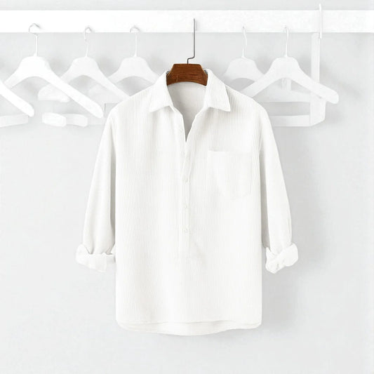 Full Sleeve Luxury  Cord Katua -White