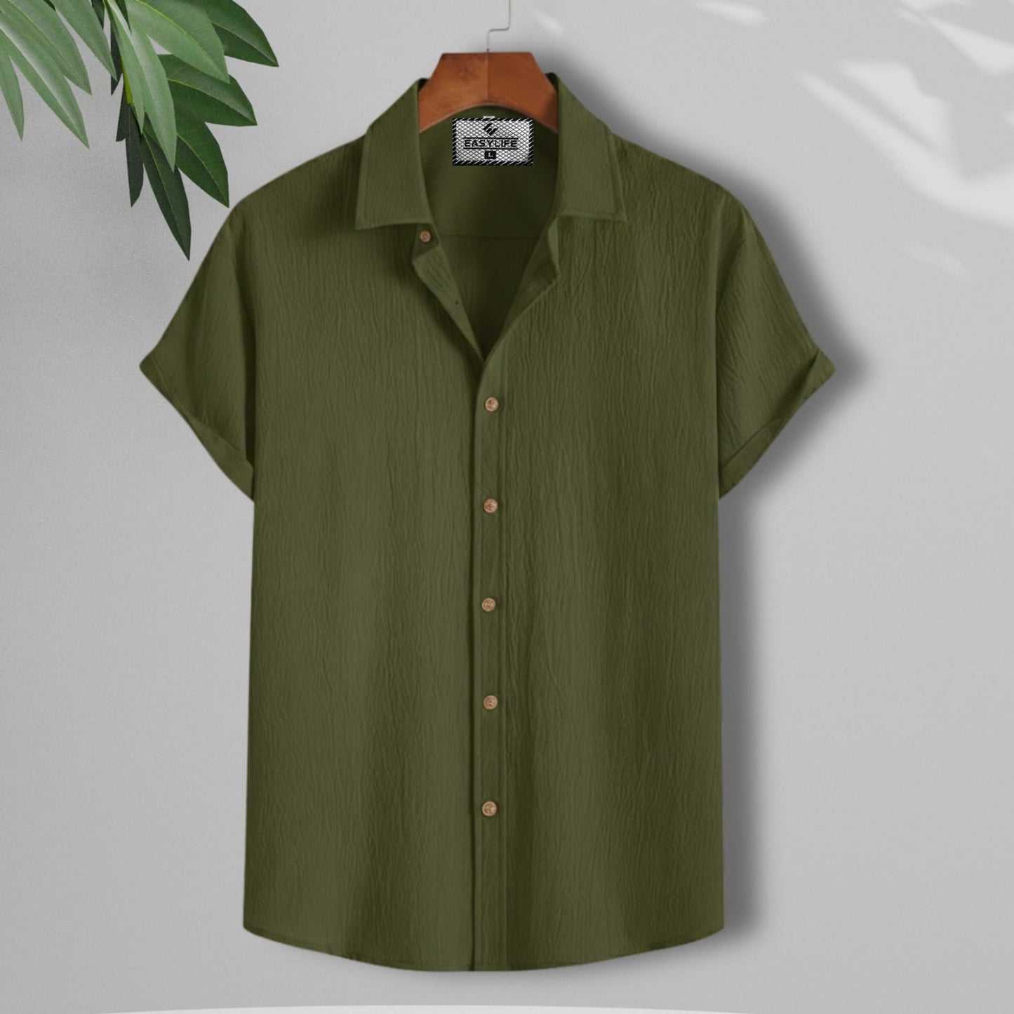 Zafran Half Sleeve Casual Shirt - Olive