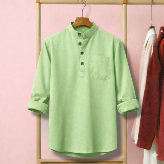 Full Sleeve Luxury Katua - Lite Moss Green