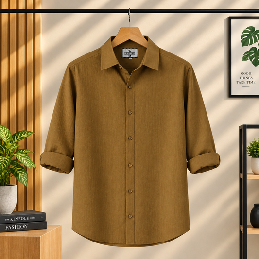 Premum Zafran Full Sleeve Shirt - Mustard