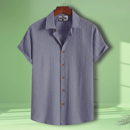 Zafran Half Sleeve Casual Shirt - Ash