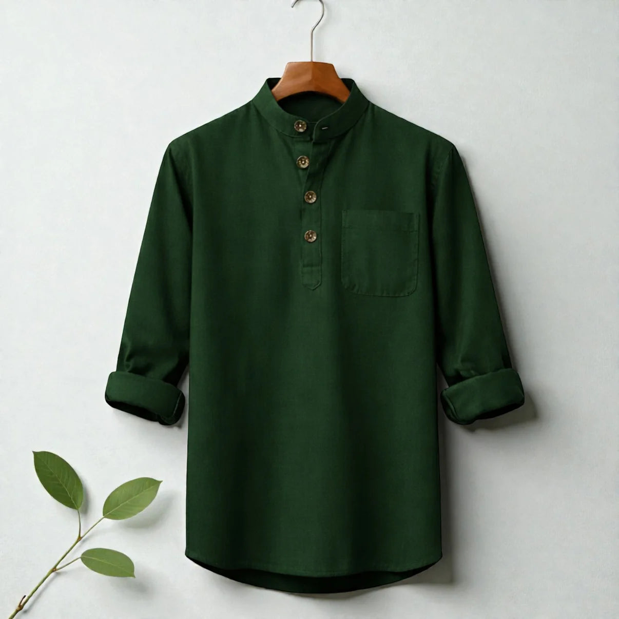 Full Sleeve Luxury Katua - Bottle Green
