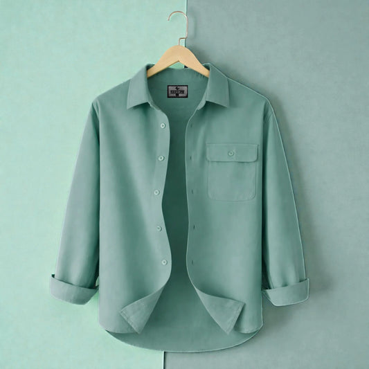 Premium Single Pocket  Shirt - Sea Green