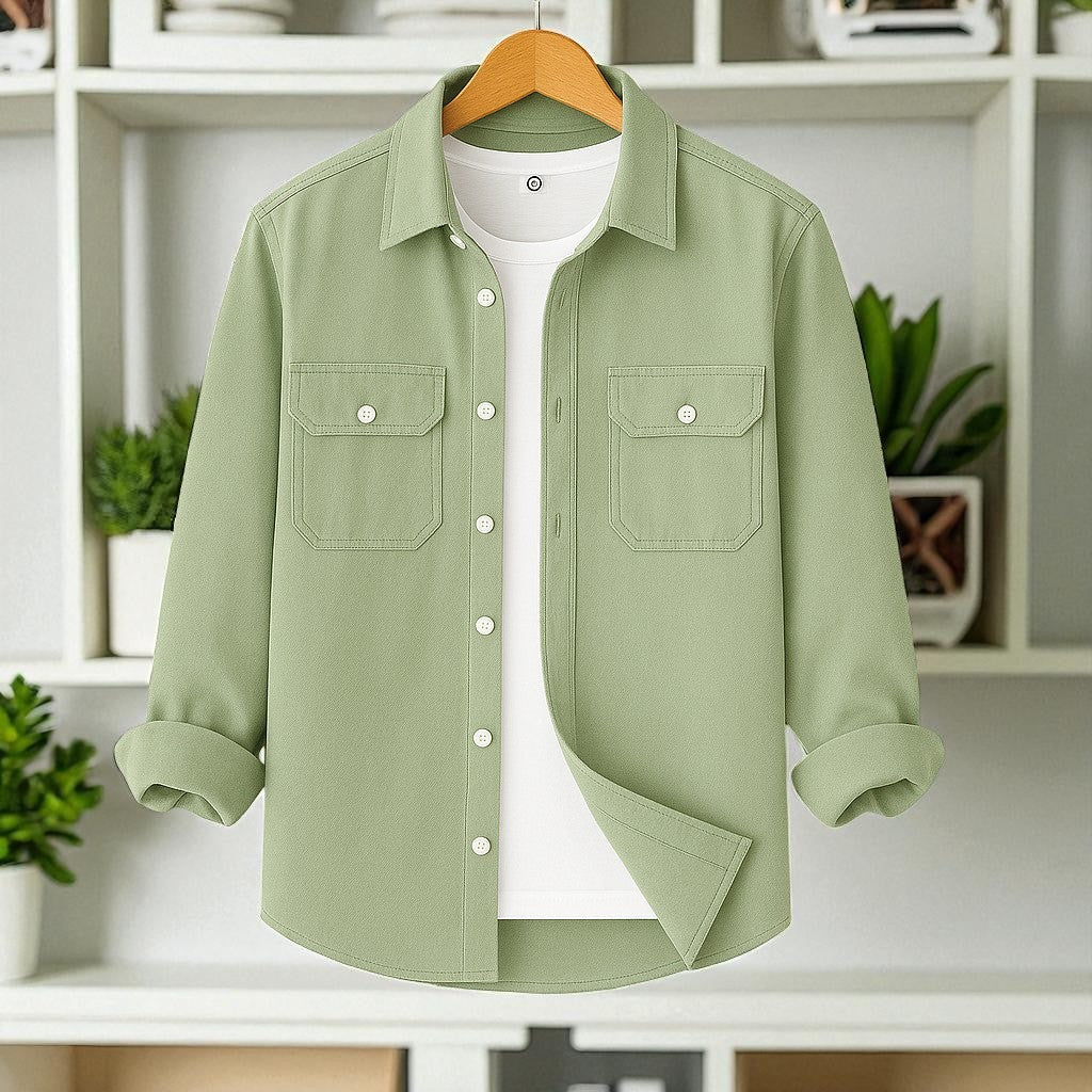 Two Pocket Lemon Color Shirt