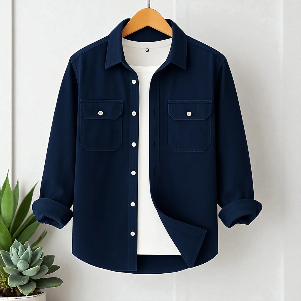 Two Pocket Navy Color Shirt