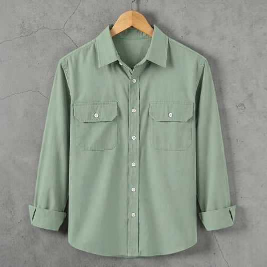 Full Sleeve Two Pocket-Sea Green